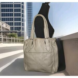 Cole Haan Beige Shimmer Ex-Large Tote Handbag 17x14x4